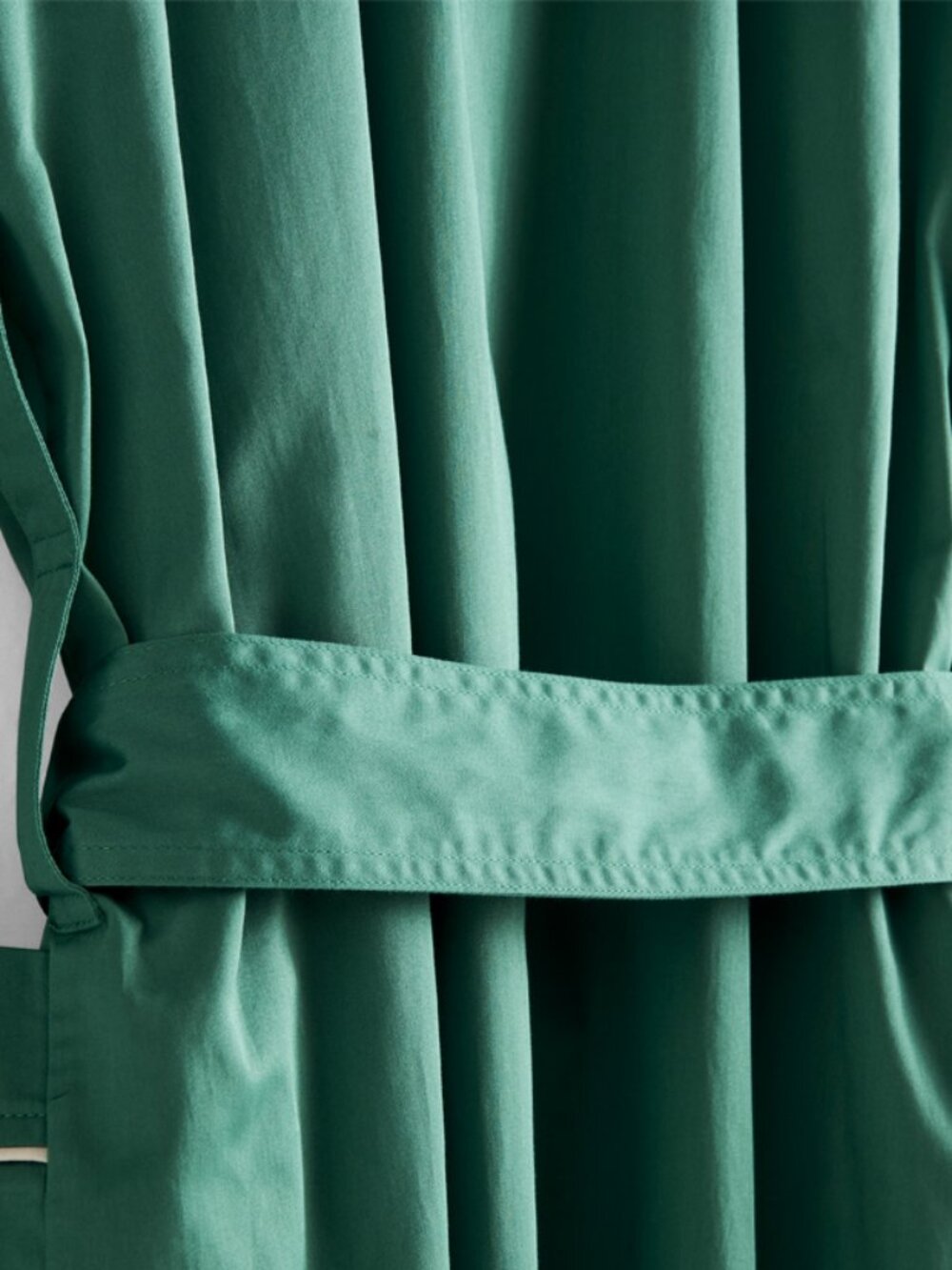 Hay Outline Green Cotton Robe by Tilde Bjerregaard Unisex Emerald Green Cotton - Picture 5 of 6